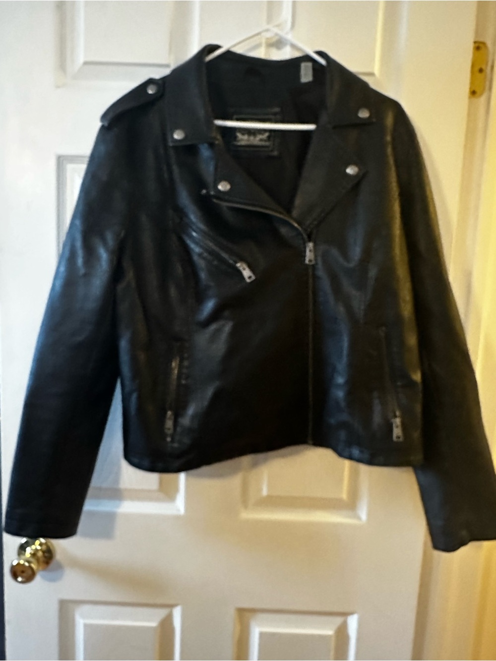 Levi's Black Faux Leather Moto Jacket